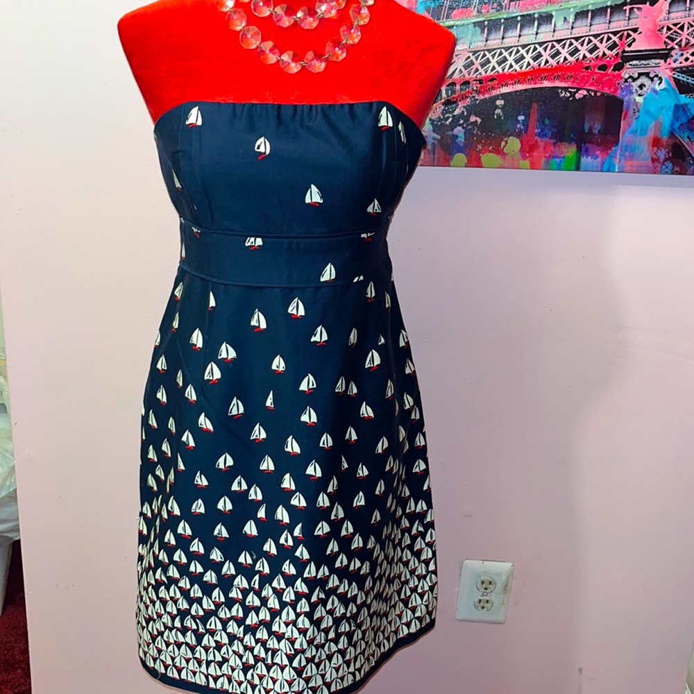 Stapless Sailboat Denim Dress